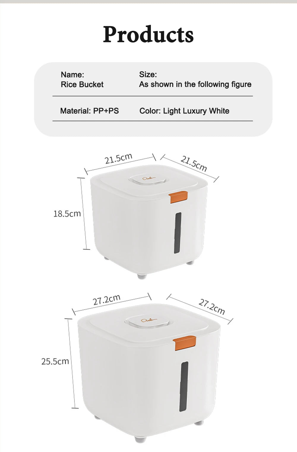 Gracefully Sealed™ Insect-Proof Grain Storage Bin – 5kg/10kg