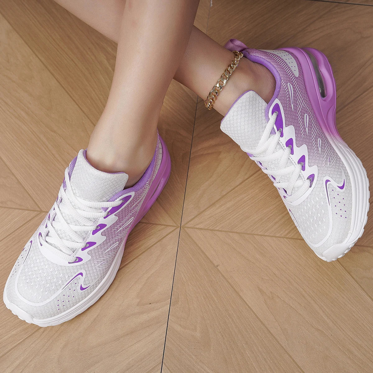 Sneaker Women Walking Shoes – Fashion Air Cushion Mesh Breathable Tennis & Sport Shoes