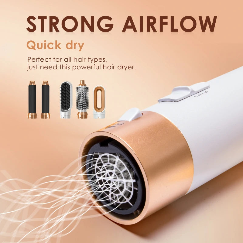 ✨ 5-in-1 Hair Styling Set – Volume, Curls & Shine Without the Heat Damage