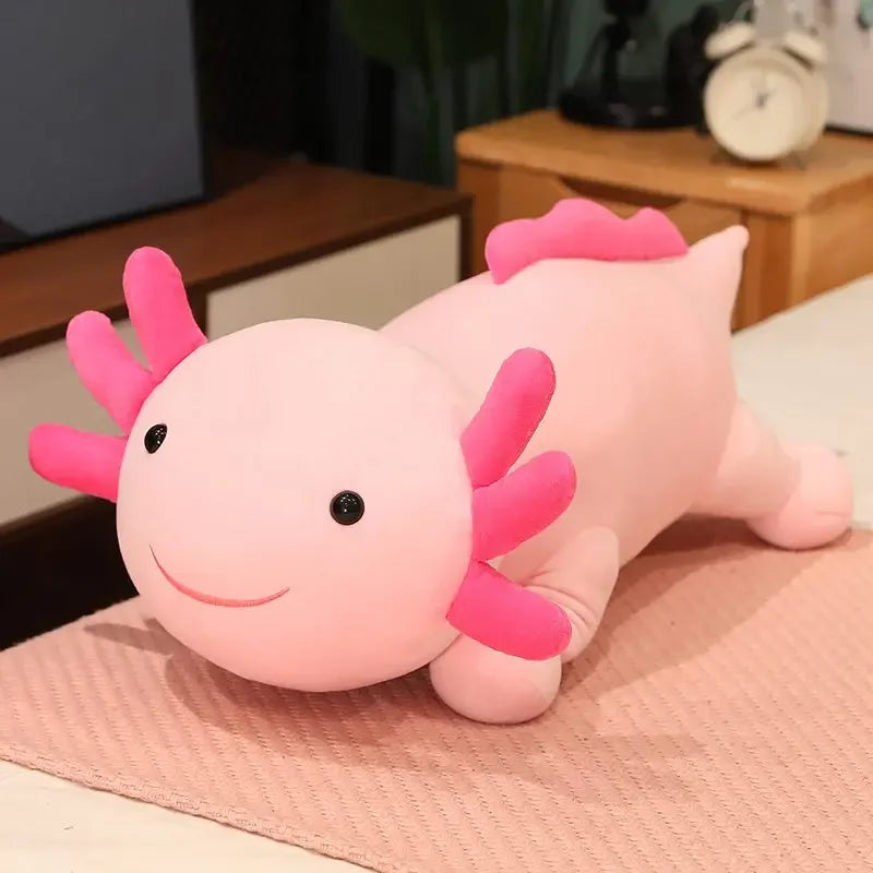 Axolotl Plush Pillow – 30cm Soft Salamander Toy in Pastel Colors