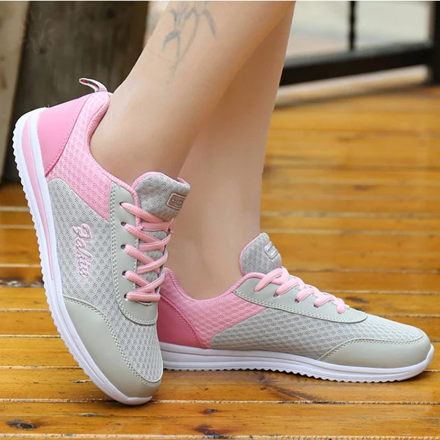 Women's Sneakers Comfortable Women's Shoes Fashion Women's Summer Sneakers Mesh Sneaker Woman Lace-Up Tennis Designer Shoes