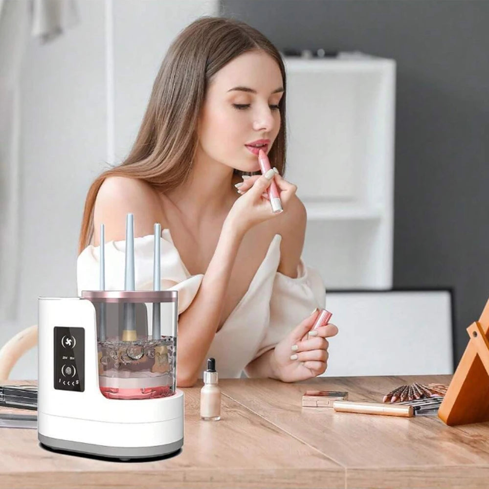 Gracefully Glowing™ Electric Makeup Brush Cleaner – Quick-Dry Automatic Cleaning Tool for Brushes & Sponges