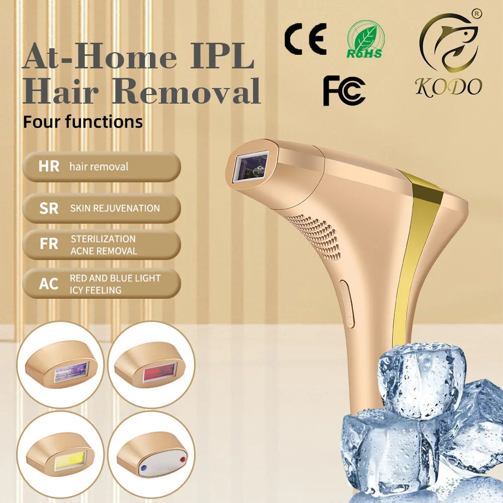 Gracefully Glowing 4-in-1 Ice IPL Hair Removal & Skin Rejuvenation Device