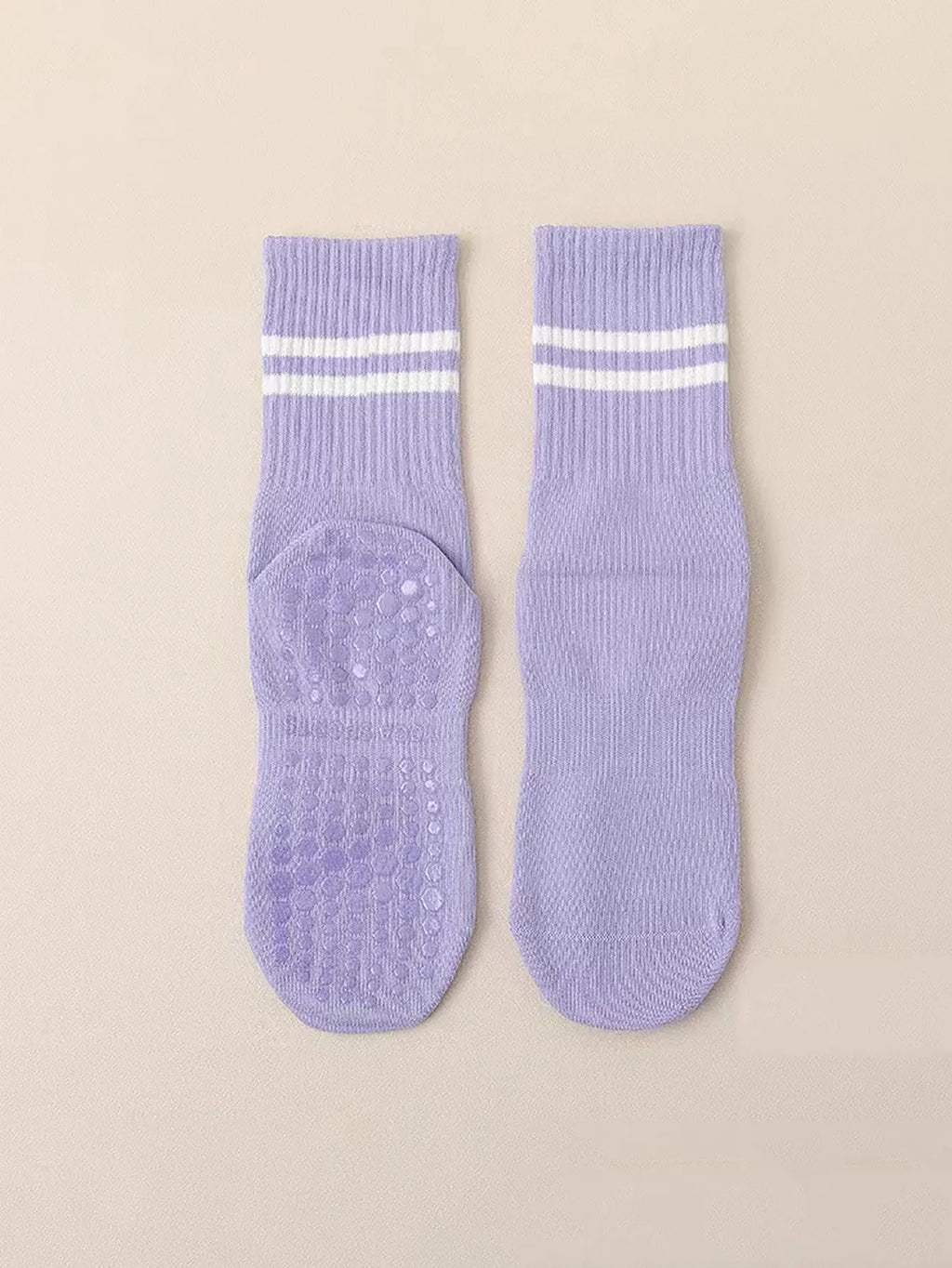 Glow & Go Non-Slip Pilates & Yoga Socks – 4 Pairs with Grips for Stability and Comfort