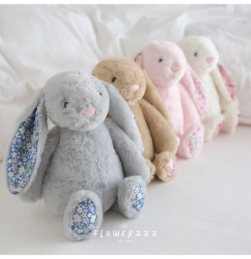 Flora Bunny Plush – Soft Rabbit Toy with Floral Ears (22cm)