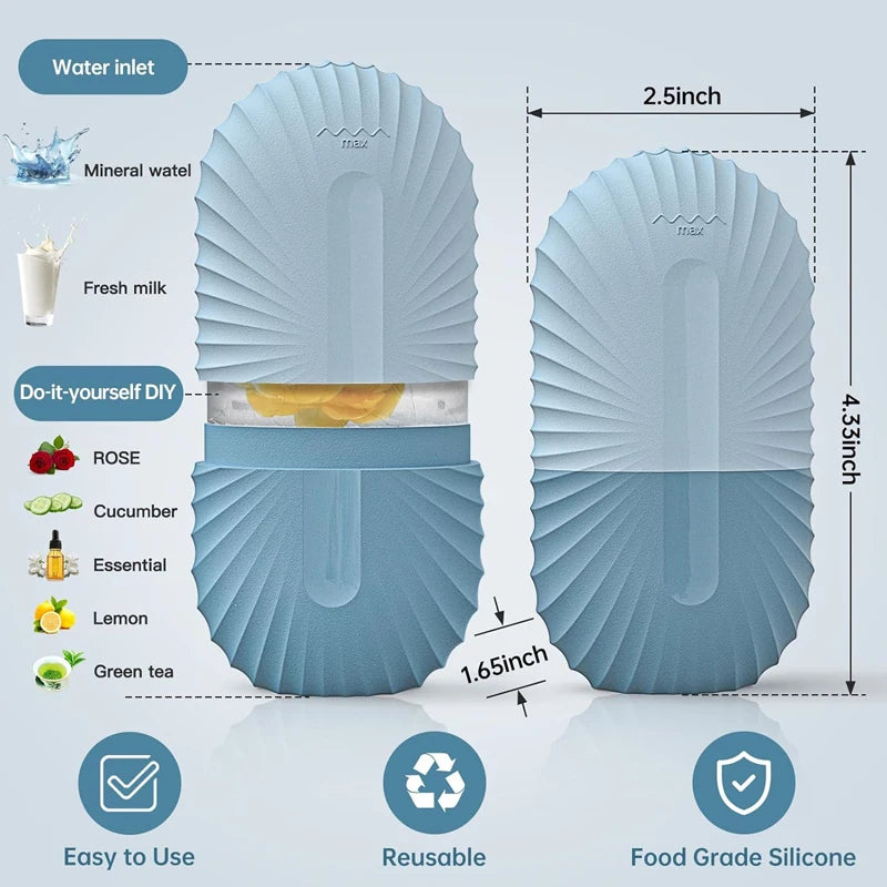 Gracefully Glowing Ice Face Roller – Silicone Mold for Puffiness & Pore Tightening