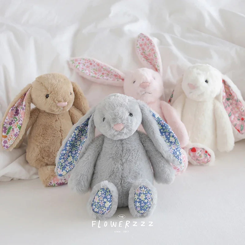 Flora Bunny Plush – Soft Rabbit Toy with Floral Ears (22cm)
