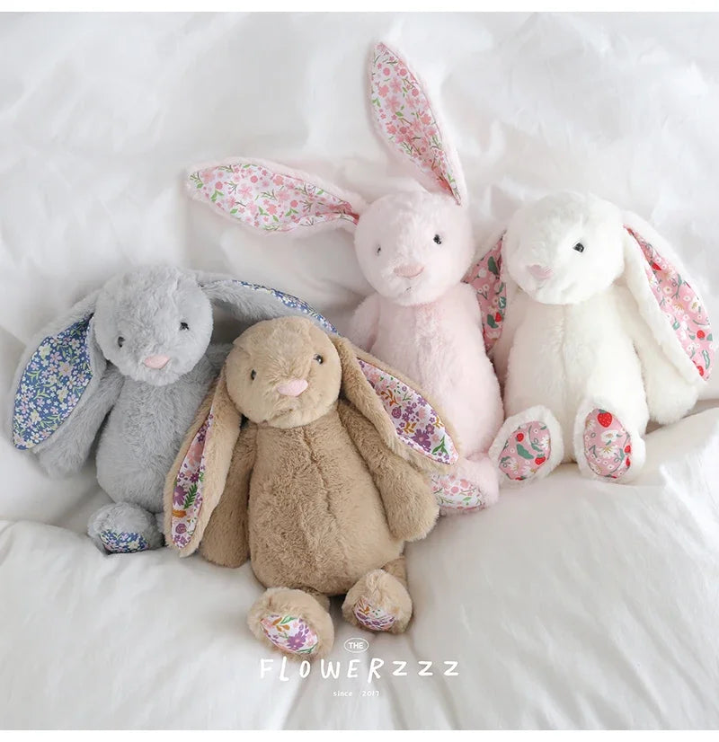 Flora Bunny Plush – Soft Rabbit Toy with Floral Ears (22cm)
