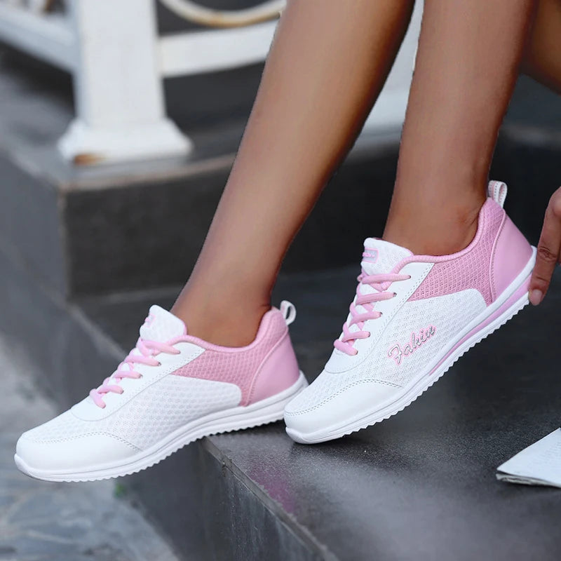 Women's Sneakers Comfortable Women's Shoes Fashion Women's Summer Sneakers Mesh Sneaker Woman Lace-Up Tennis Designer Shoes