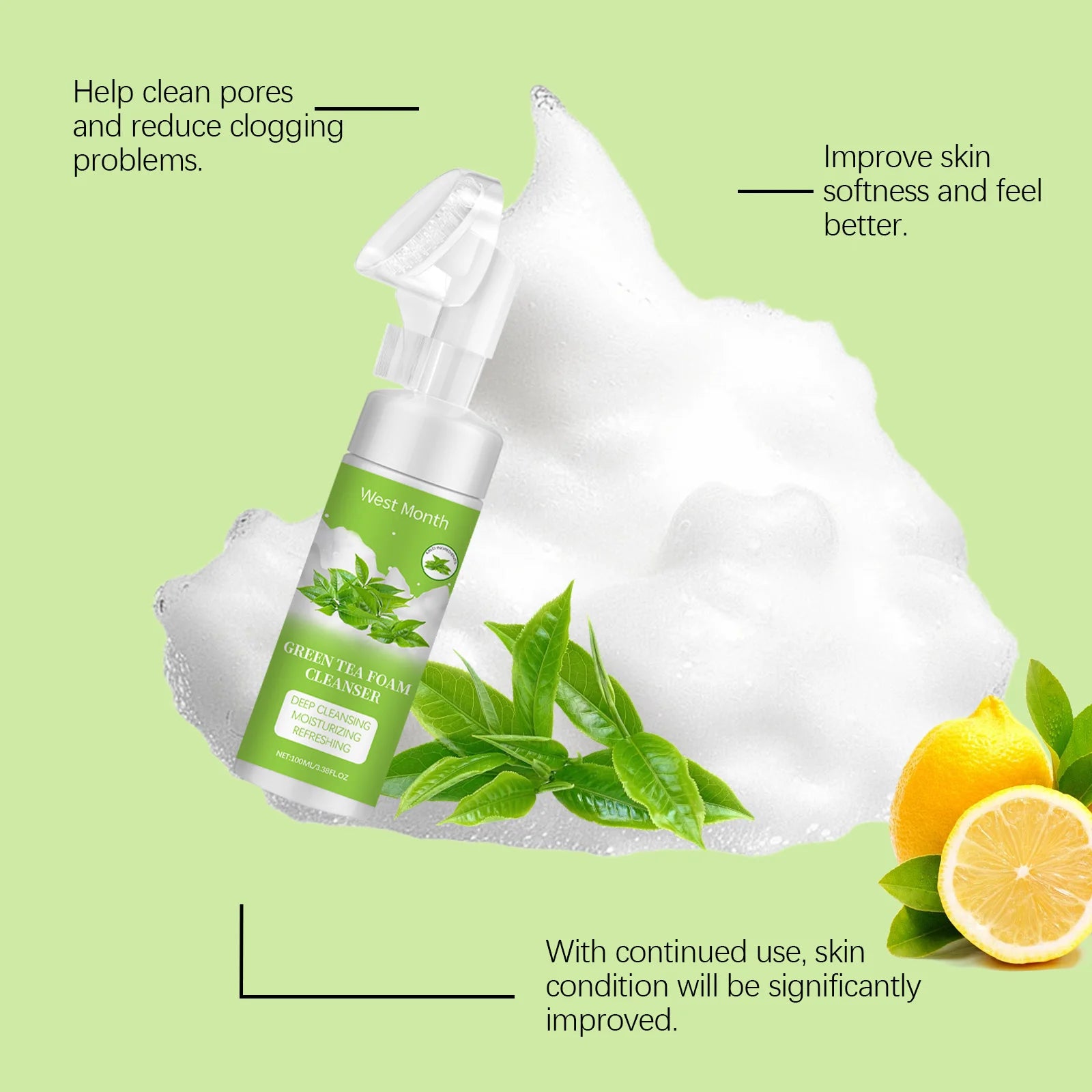 Botanical Glow Green Tea Cleanser – Purify & Refresh (100ml)