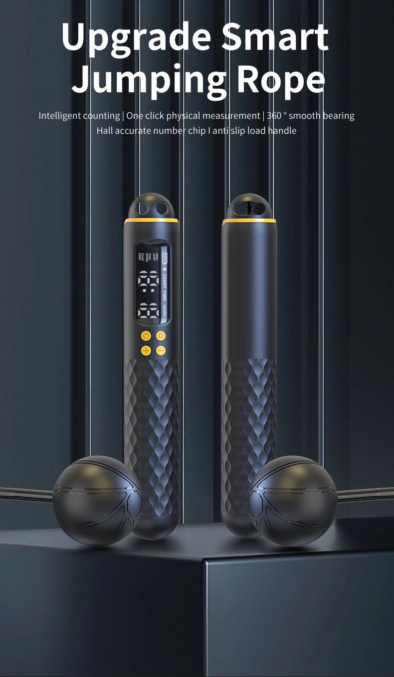 Glow & Go Digital Smart Jump Rope – USB Rechargeable with Calorie Counter