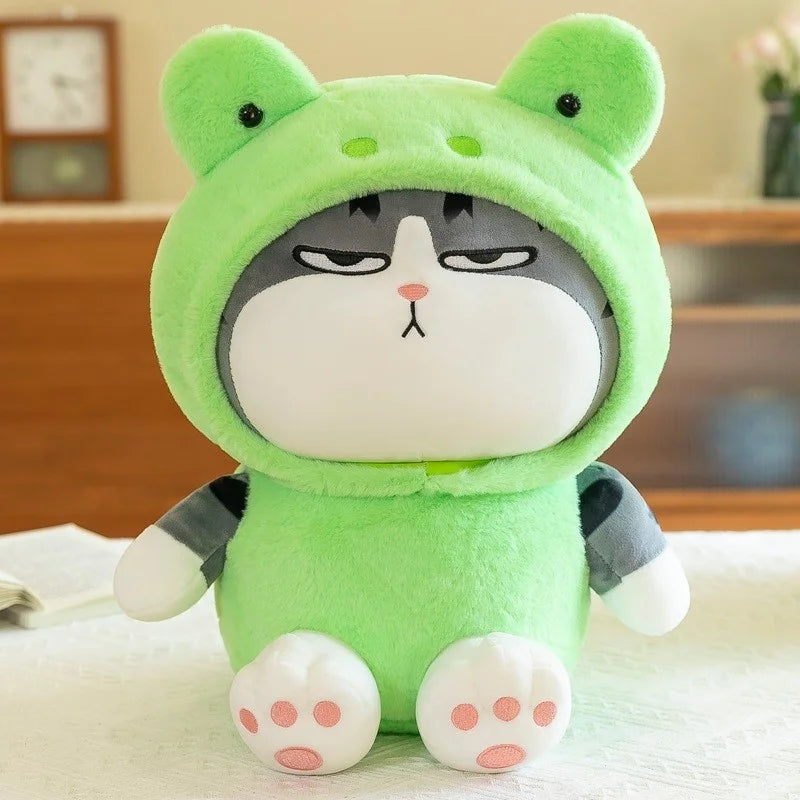 Squish Friends Hoodie Cat Plushies – Bunny, Panda & Frog