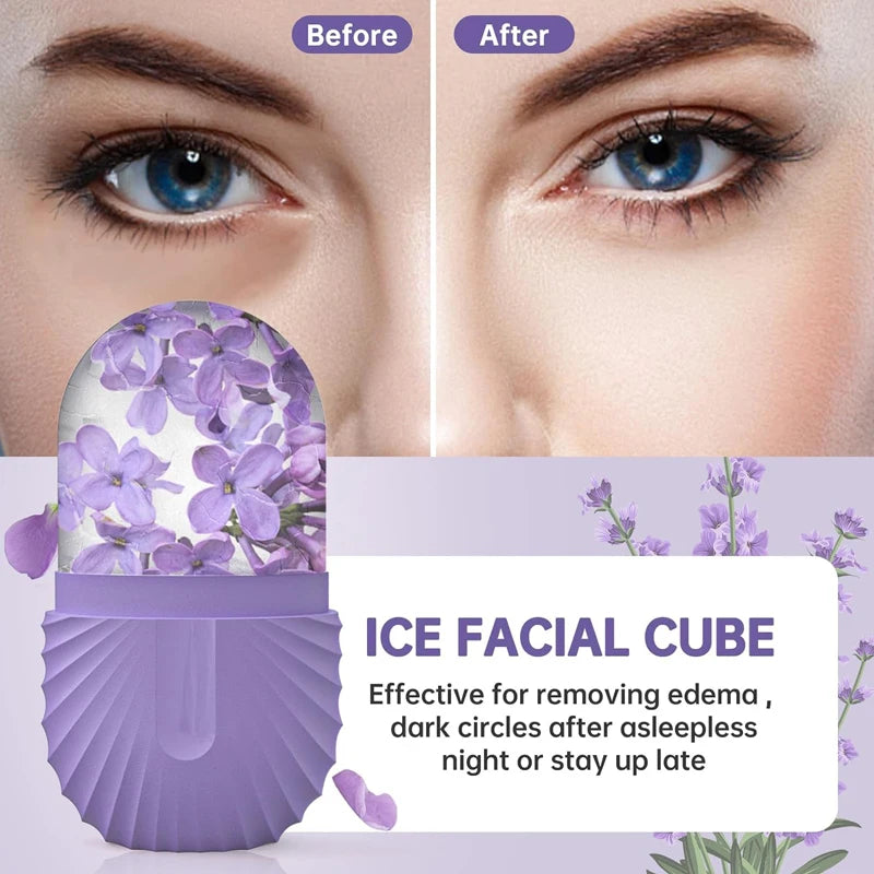 Gracefully Glowing Ice Face Roller – Silicone Mold for Puffiness & Pore Tightening