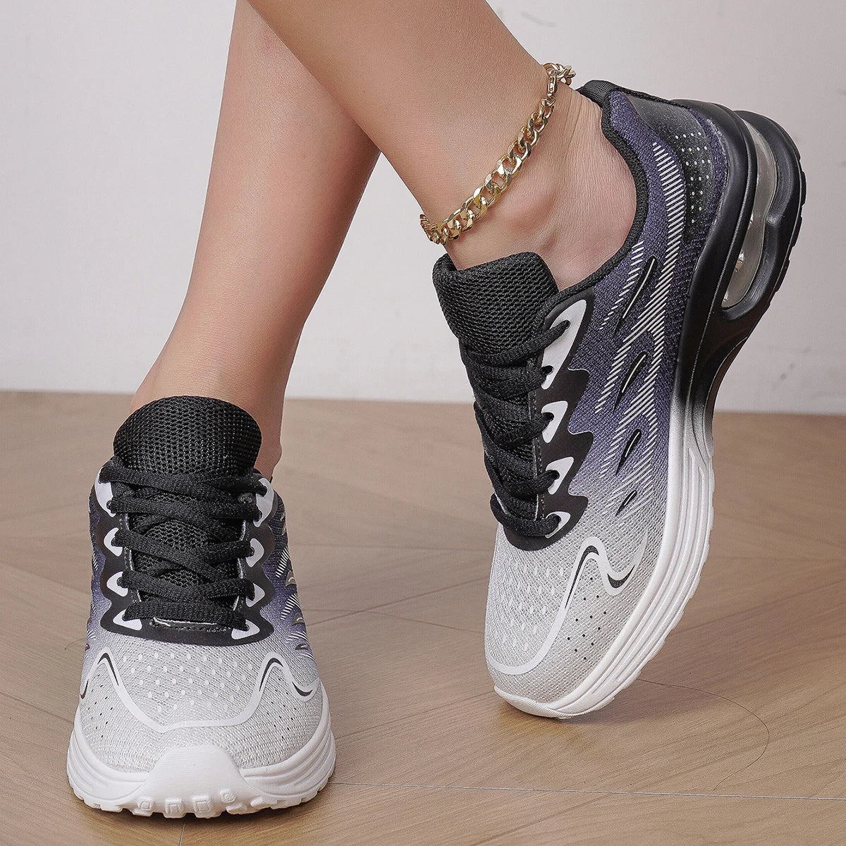 Sneaker Women Walking Shoes – Fashion Air Cushion Mesh Breathable Tennis & Sport Shoes