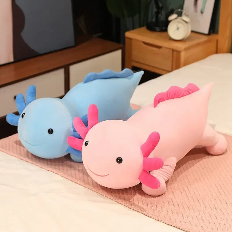 Axolotl Plush Pillow – 30cm Soft Salamander Toy in Pastel Colors