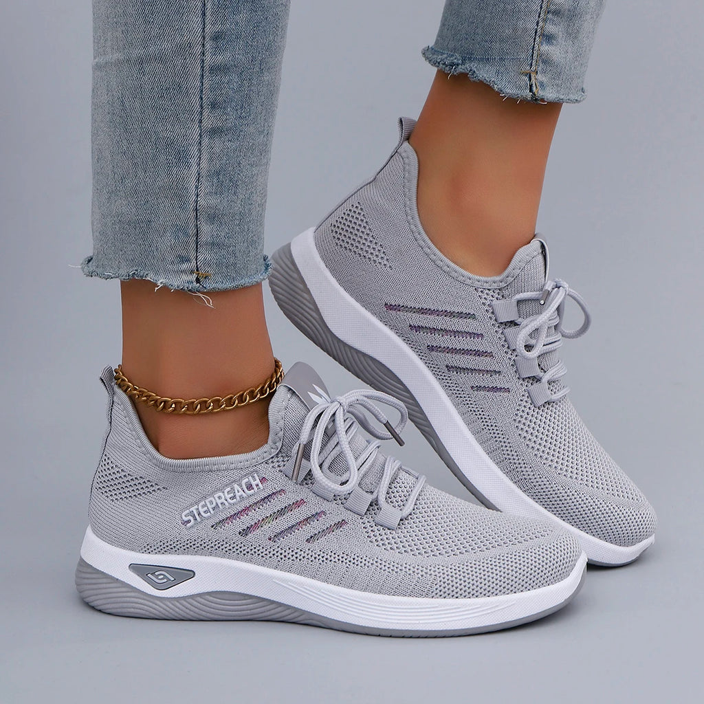 Spring & Autumn Women’s Casual Lace-Up Sneakers – Comfortable, Breathable, Lightweight & Wear-Resistant Sports Shoes