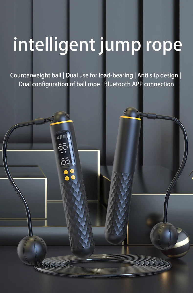Glow & Go Digital Smart Jump Rope – USB Rechargeable with Calorie Counter