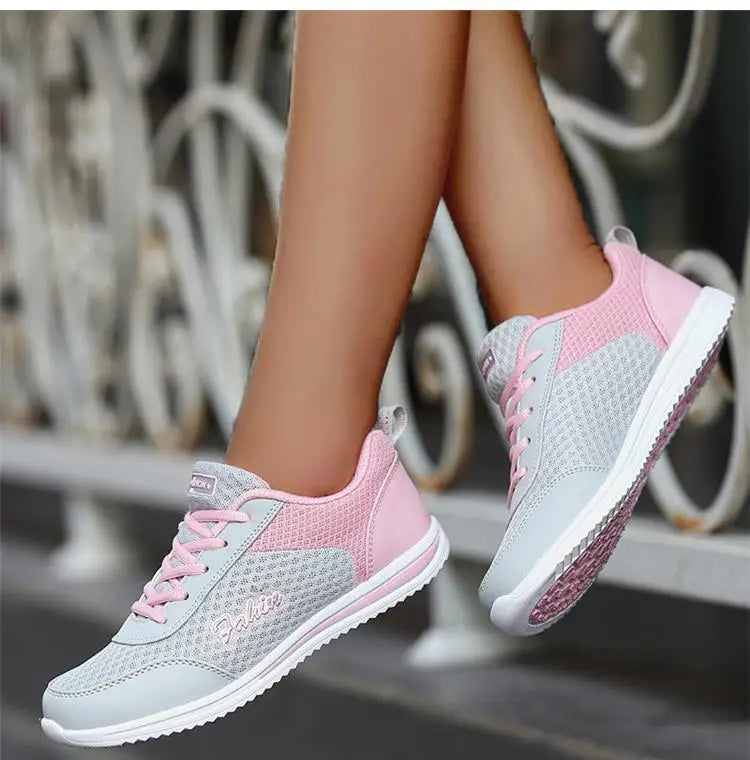 Women's Sneakers Comfortable Women's Shoes Fashion Women's Summer Sneakers Mesh Sneaker Woman Lace-Up Tennis Designer Shoes