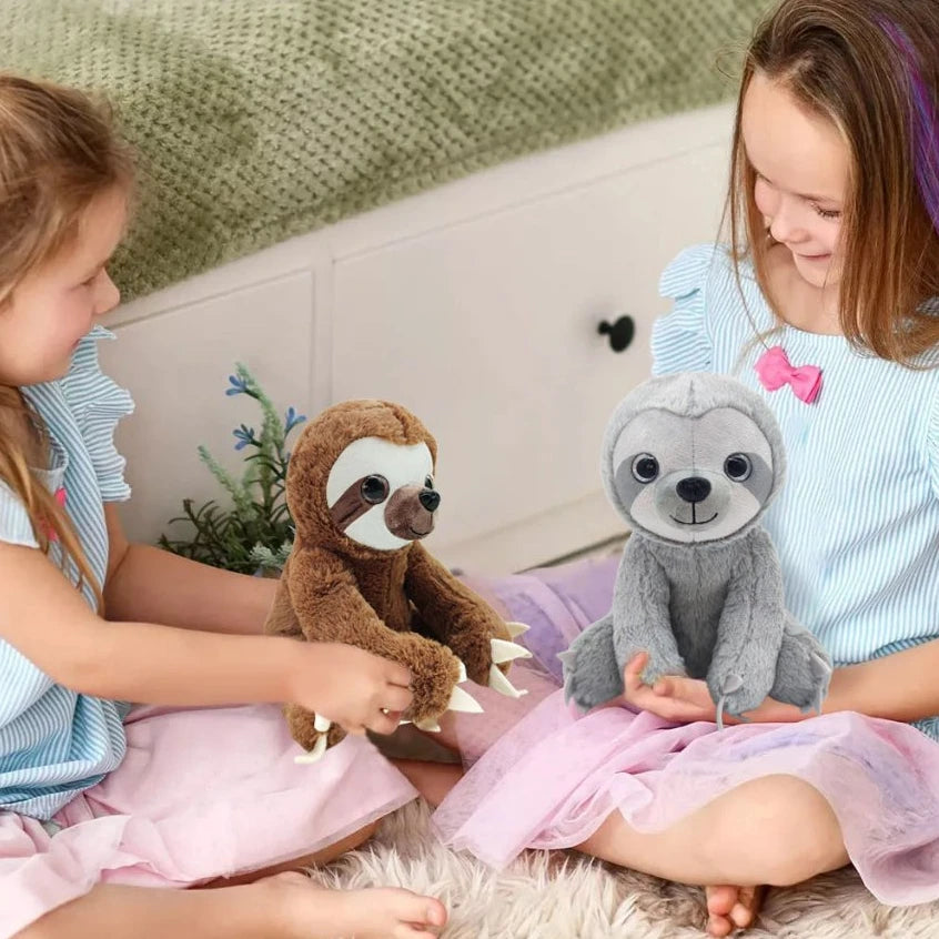 Snuggle Sloth Plush – Ultra-Soft Stuffed Animal (Grey or Brown)