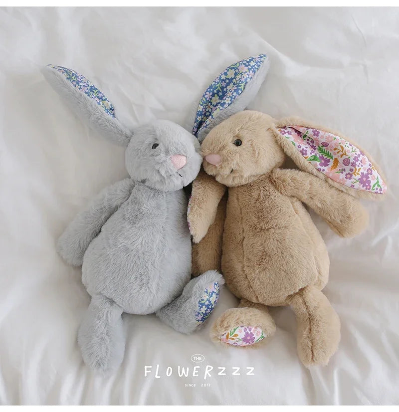 Flora Bunny Plush – Soft Rabbit Toy with Floral Ears (22cm)