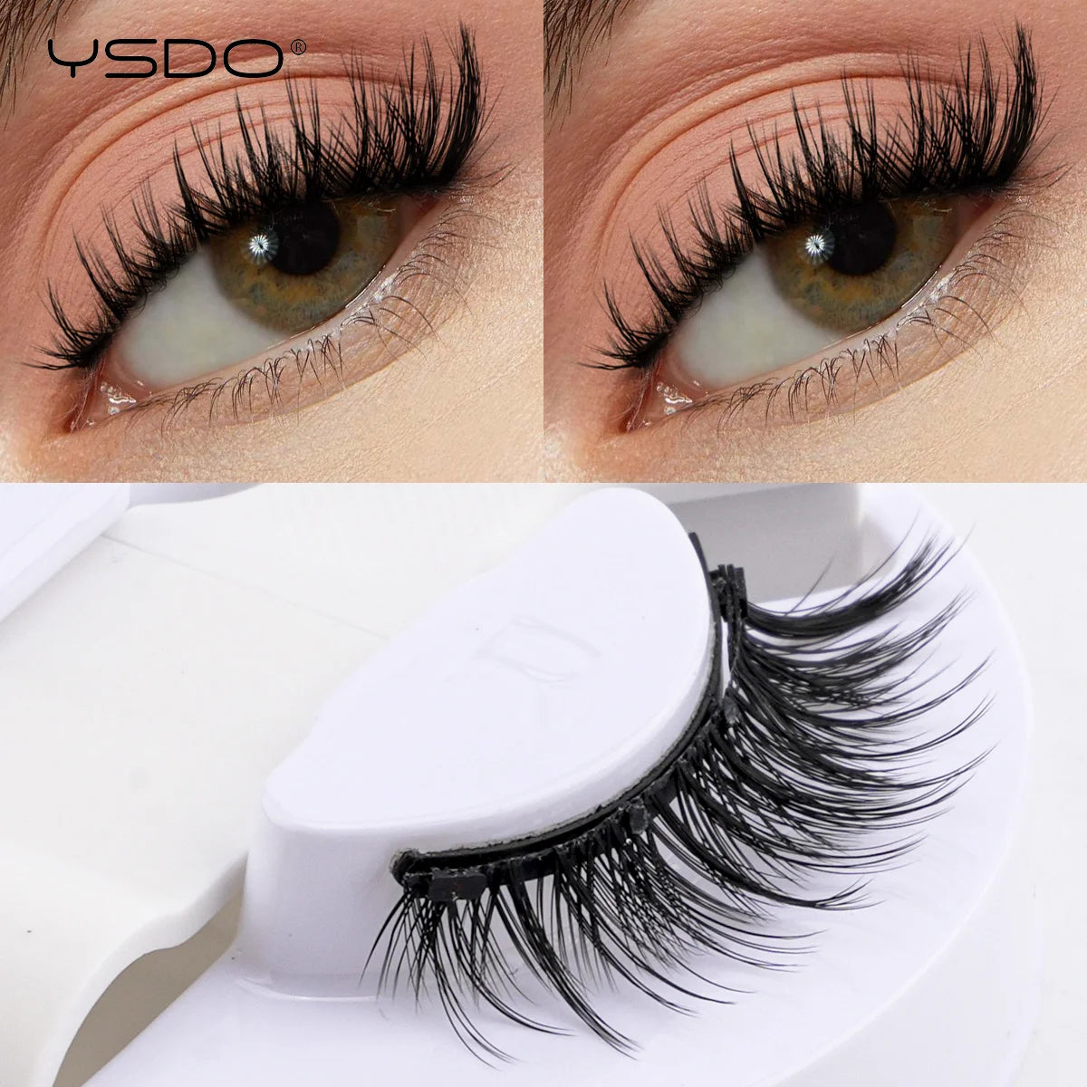 Gracefully Glowing™ Magnetic 3D Mink Lashes – Reusable, No-Glue Winged Lashes with Applicator