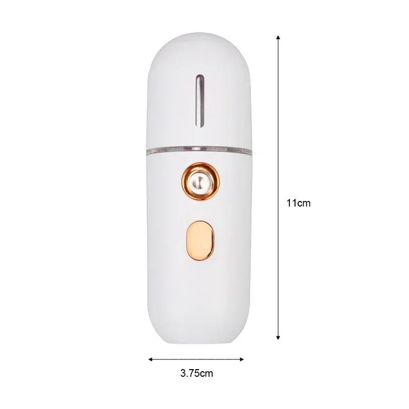 Gracefully Glowing Mini Nano Facial Mister – Hydrating Mist Steamer