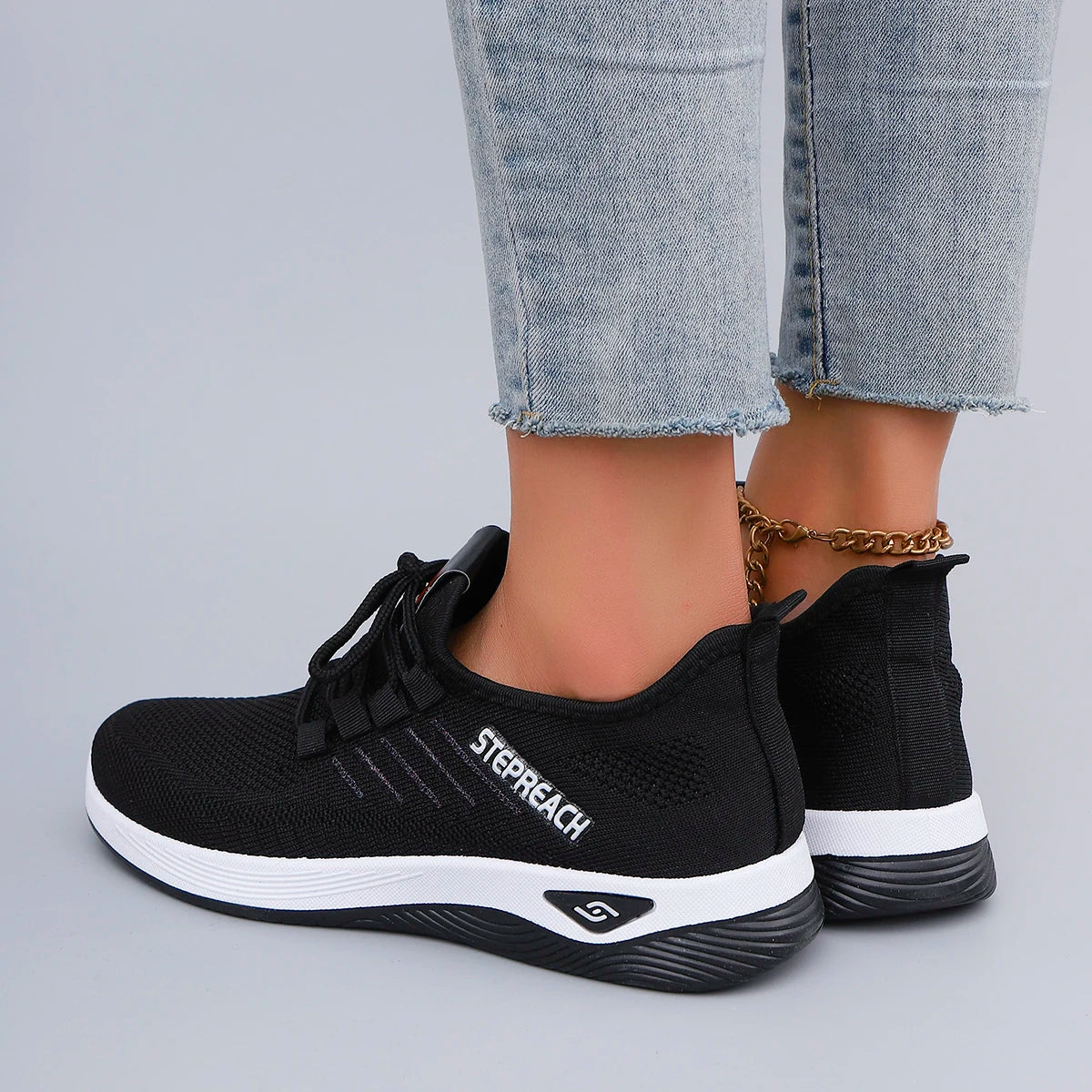 Spring & Autumn Women’s Casual Lace-Up Sneakers – Comfortable, Breathable, Lightweight & Wear-Resistant Sports Shoes