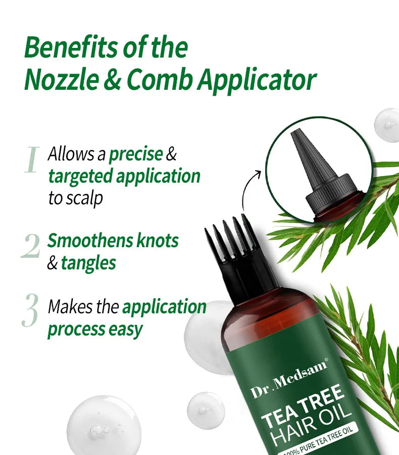 🧴 Gracefully Glowing Herbal Hair Oil – Choose Rosemary or Tea Tree