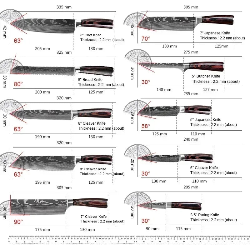 Gracefully Sharp™ Damascus-Style Chef Knife – Roast Ready Edition