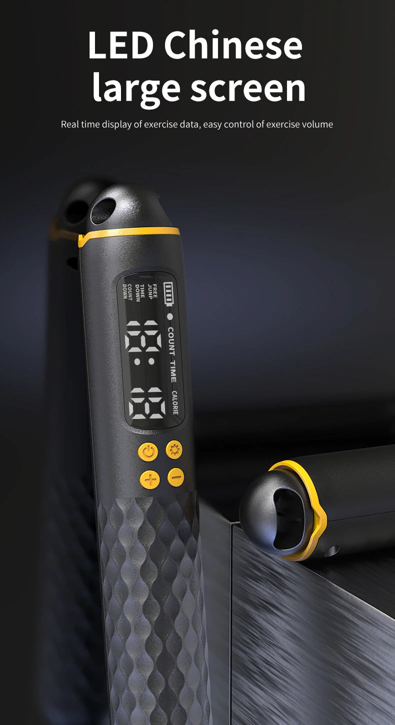 Glow & Go Digital Smart Jump Rope – USB Rechargeable with Calorie Counter