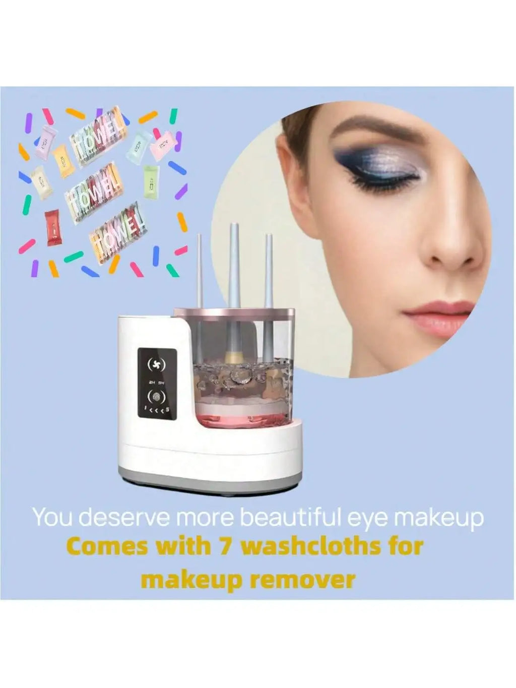 Gracefully Glowing™ Electric Makeup Brush Cleaner – Quick-Dry Automatic Cleaning Tool for Brushes & Sponges