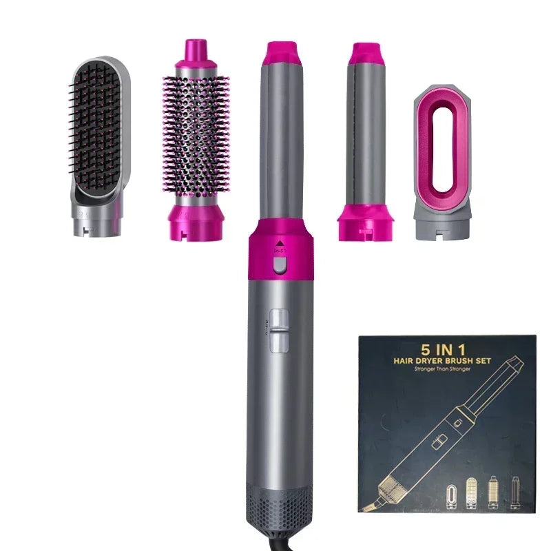 ✨ 5-in-1 Hair Styling Set – Volume, Curls & Shine Without the Heat Damage