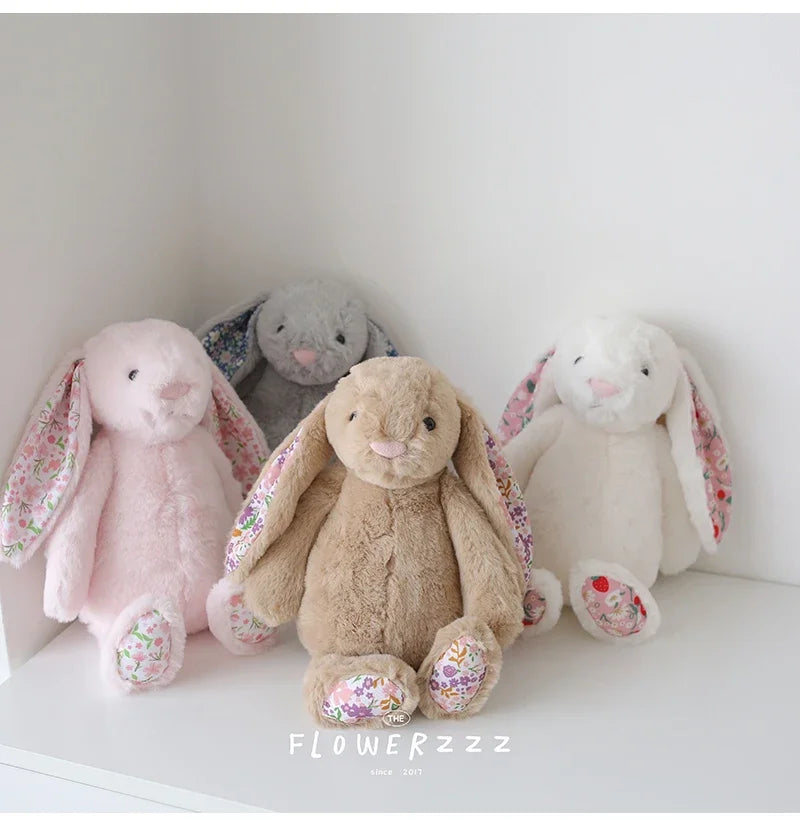 Flora Bunny Plush – Soft Rabbit Toy with Floral Ears (22cm)