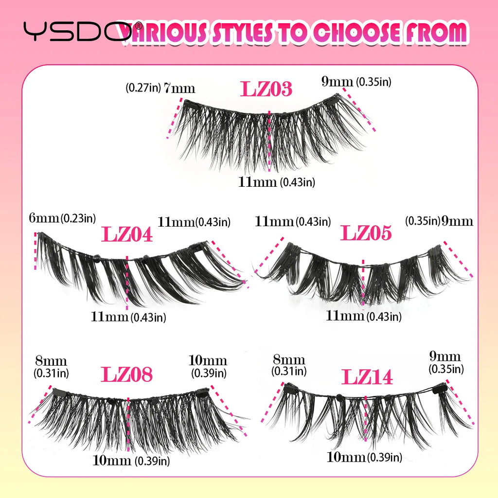 Gracefully Glowing™ Magnetic 3D Mink Lashes – Reusable, No-Glue Winged Lashes with Applicator