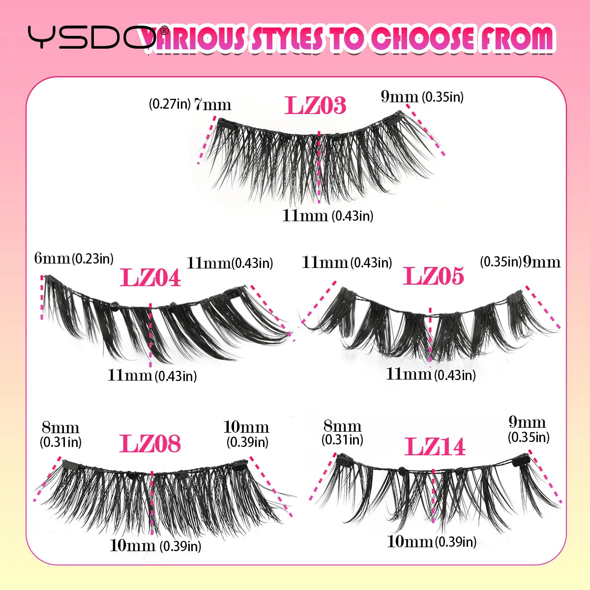Gracefully Glowing™ Magnetic 3D Mink Lashes – Reusable, No-Glue Winged Lashes with Applicator
