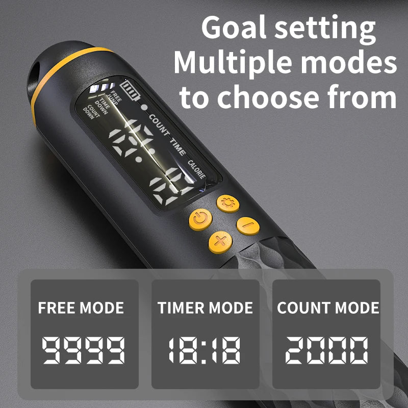 Glow & Go Digital Smart Jump Rope – USB Rechargeable with Calorie Counter