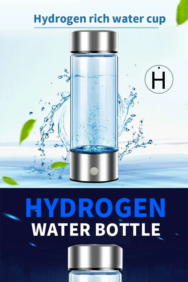 Glow & Go Hydrogen-Rich Water Bottle – USB Rechargeable Wellness Cup with Titanium Filter