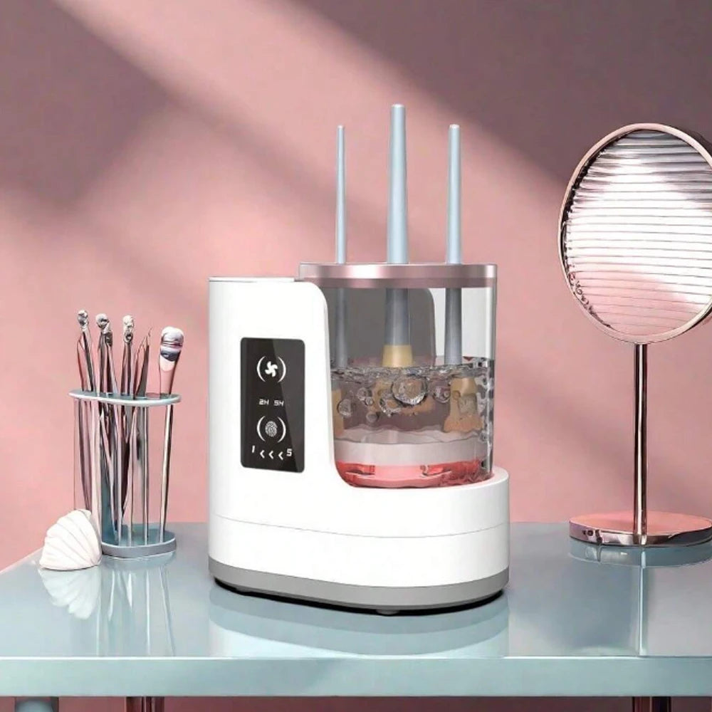 Gracefully Glowing™ Electric Makeup Brush Cleaner – Quick-Dry Automatic Cleaning Tool for Brushes & Sponges