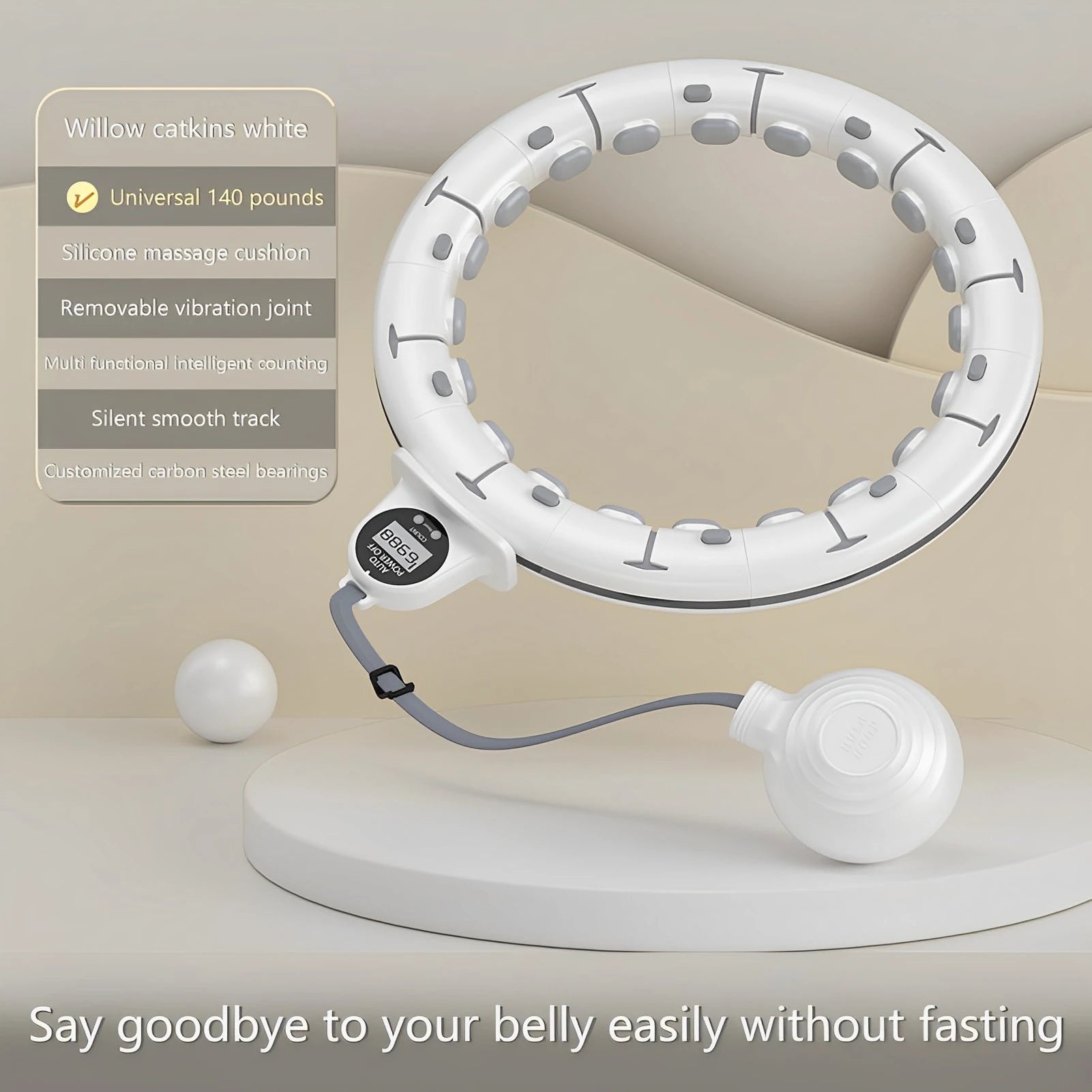 Smart Weighted Fitness Hula Hoop with Counter – Adjustable & Fat-Burning