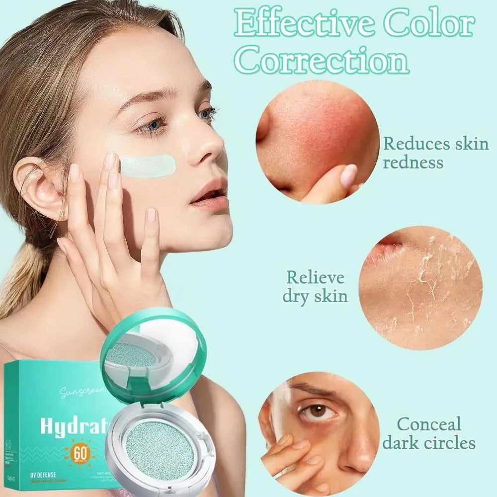 Gracefully Glowing™ SPF60 Tinted Sun Cushion – Oil-Free BB Cream with Dewy Finish & Soothing Hydration (Compact)