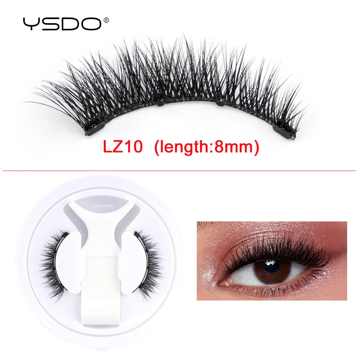 Gracefully Glowing™ Magnetic 3D Mink Lashes – Reusable, No-Glue Winged Lashes with Applicator