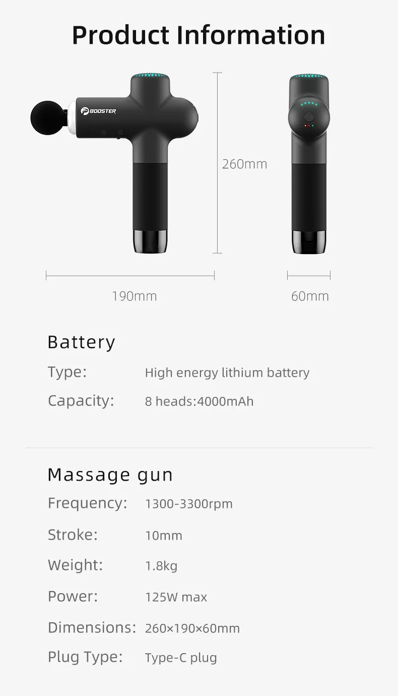 Glow & Go Deep Tissue Massage Gun – Muscle Relief On Demand