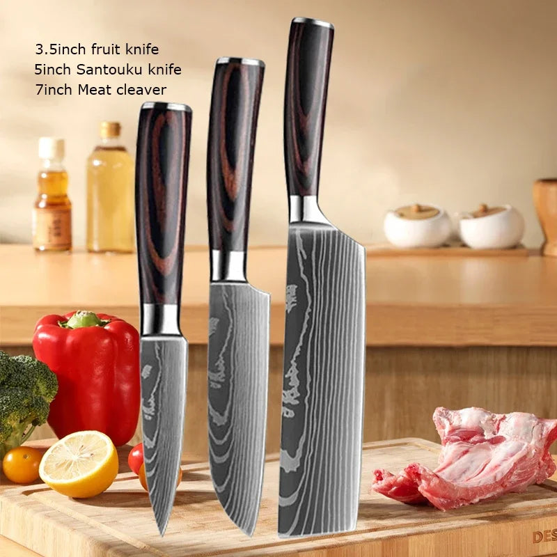Gracefully Sharp™ Damascus-Style Chef Knife – Roast Ready Edition