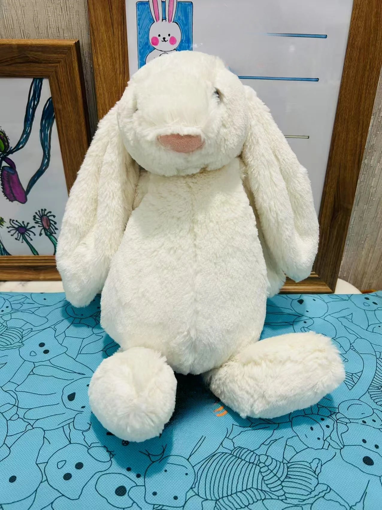 Snuggle Bunny Plush – Soothing Stuffed Rabbit Toy (Blue or White)