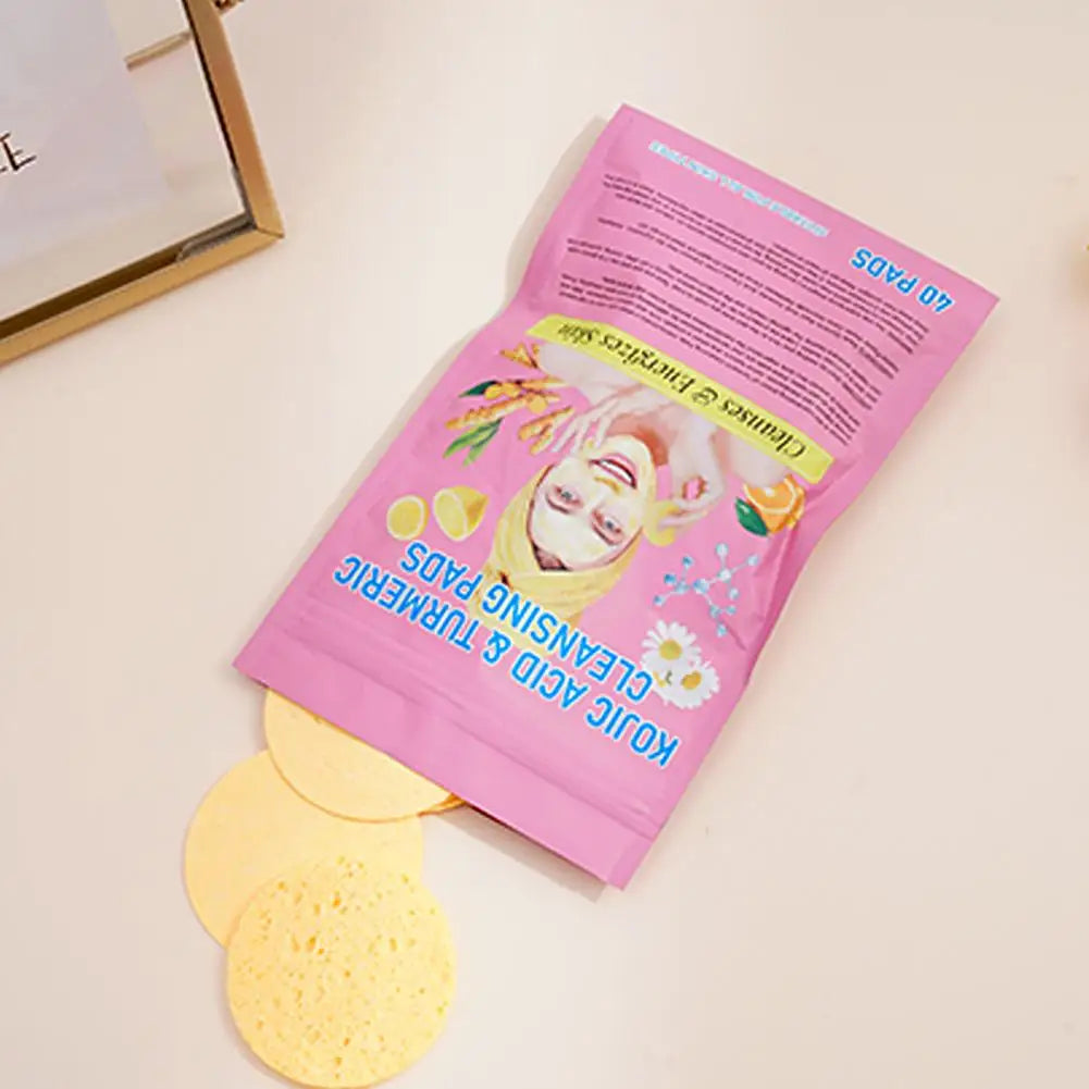 Gracefully Glowing™ Kojic Acid & Turmeric Exfoliating Cleansing Pads – Brighten, Clarify & Smooth (40 Pads)