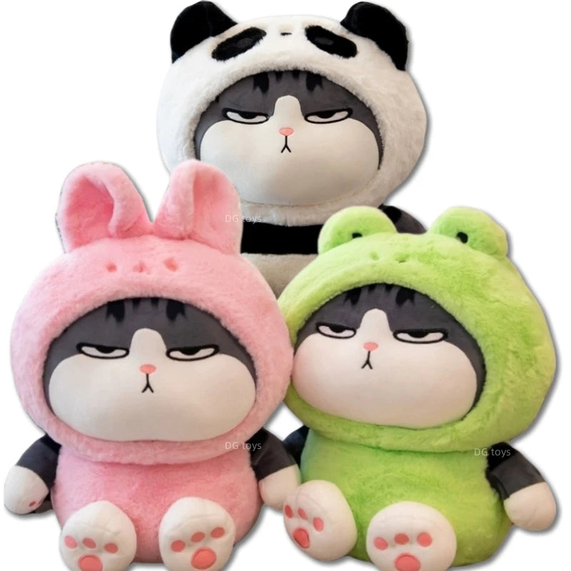 Squish Friends Hoodie Cat Plushies – Bunny, Panda & Frog