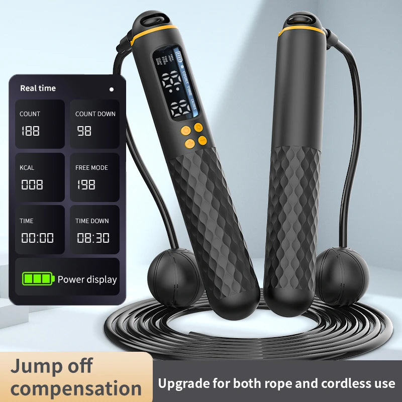 Glow & Go Digital Smart Jump Rope – USB Rechargeable with Calorie Counter