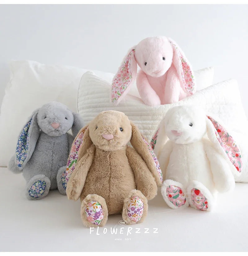 Flora Bunny Plush – Soft Rabbit Toy with Floral Ears (22cm)