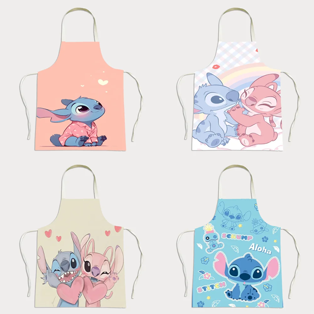 Mommy & Me Stitch Apron Set – Matching Cartoon Kitchen & Craft Aprons