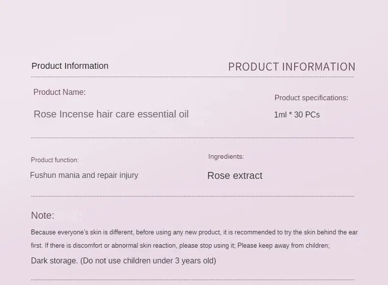 Gracefully Glowing Daily Hair Shine Capsules – Rose & Keratin Repair (30pcs)